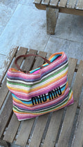 Sac de plage miumiu rose